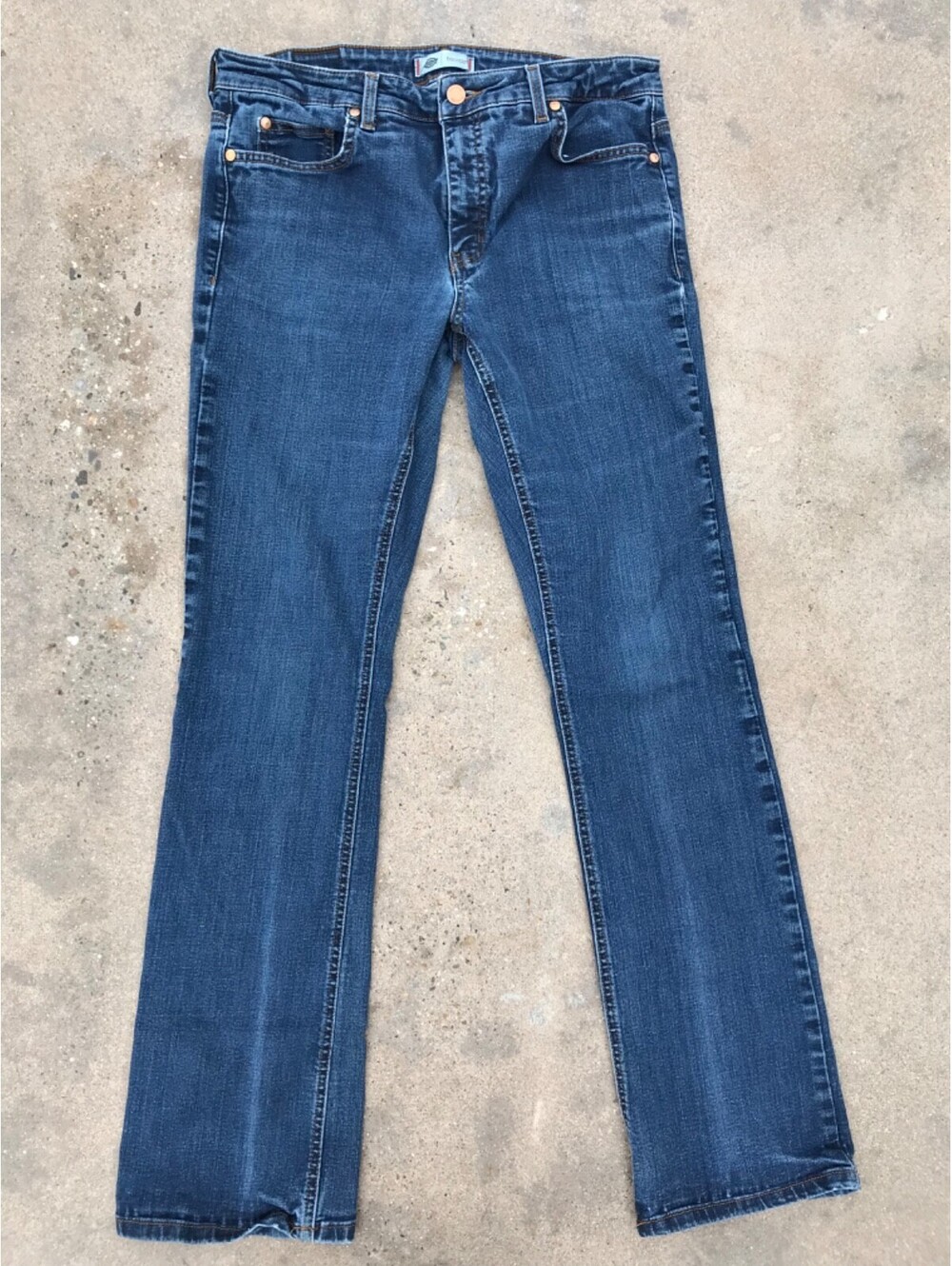 Dickies  Blue Jeans Women's Size 10 Bootcut Mid Rise Stretch Denim 30x31 Lite